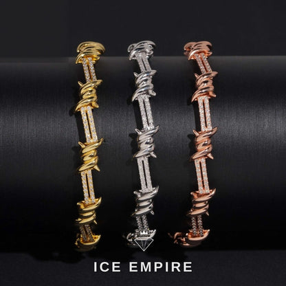 Iced Out Rose Gold Moissanite Bracelet