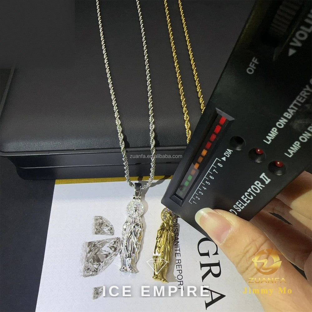 Iced Out 925 Silver Moissanite Pendant