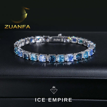 Iced Out 925 Silver Moissanite Tennis Bracelet