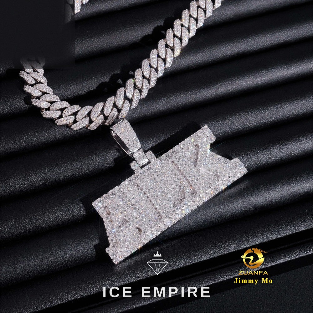 Iced Out 925 Silver Pendant