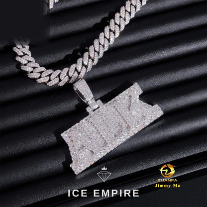 Iced Out 925 Silver Pendant