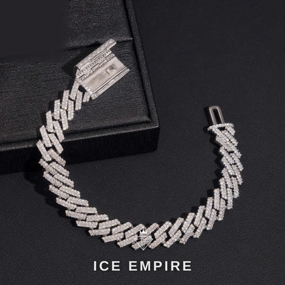 Iced Out Rose Gold Plated Moissanite Cuban Chain