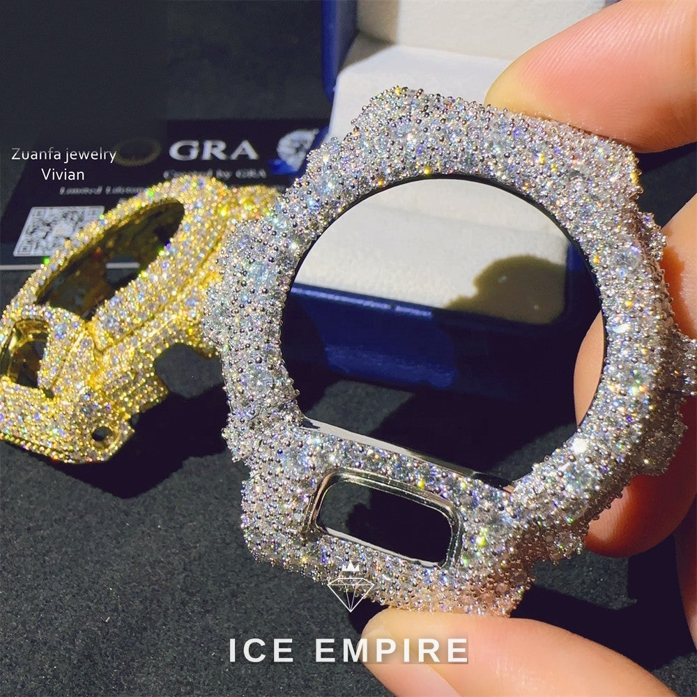 Iced Out 925 Silver Moissanite Watch