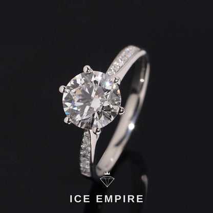 Iced Out 925 Silver Lab Grown Diamond Wedding Band