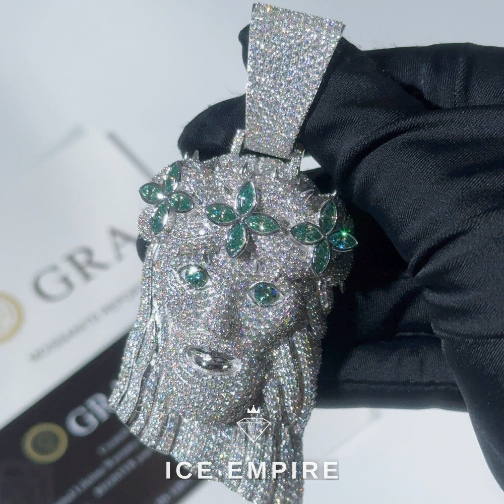 Iced Out Rose Gold Plated Moissanite Pendant