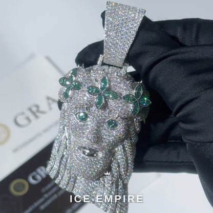 Iced Out Rose Gold Plated Moissanite Pendant