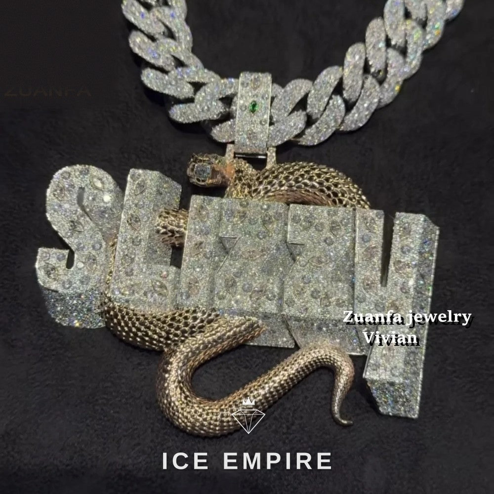 Iced Out 925 Silver Pendant