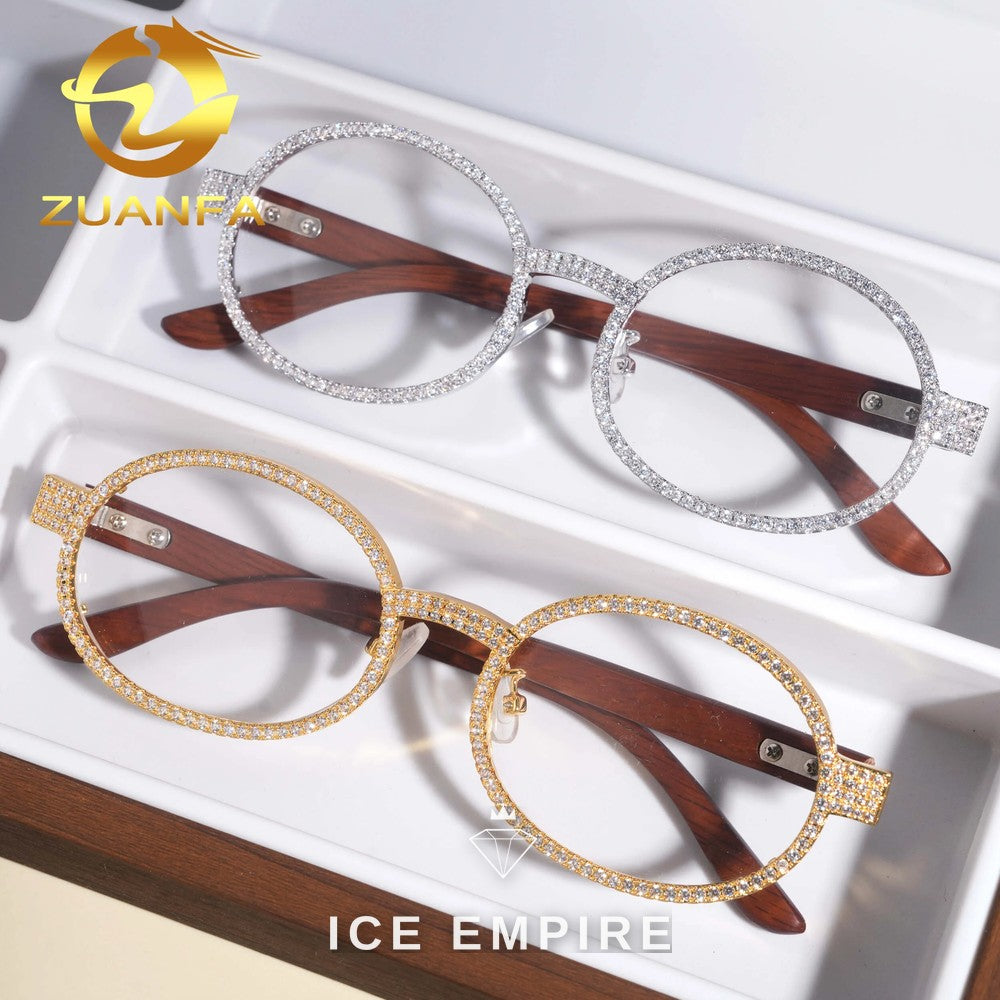 Iced Out 925 Silver Glasses