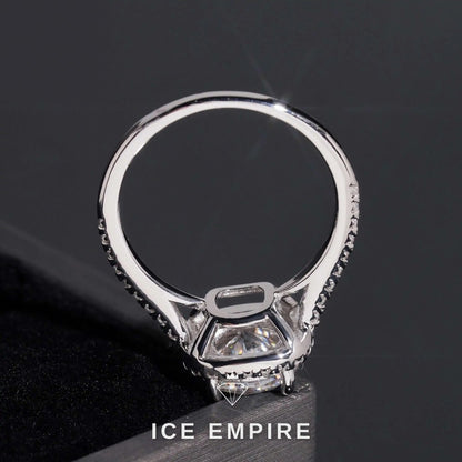 Iced Out Cluster Gold Plated Moissanite Engagement Ring