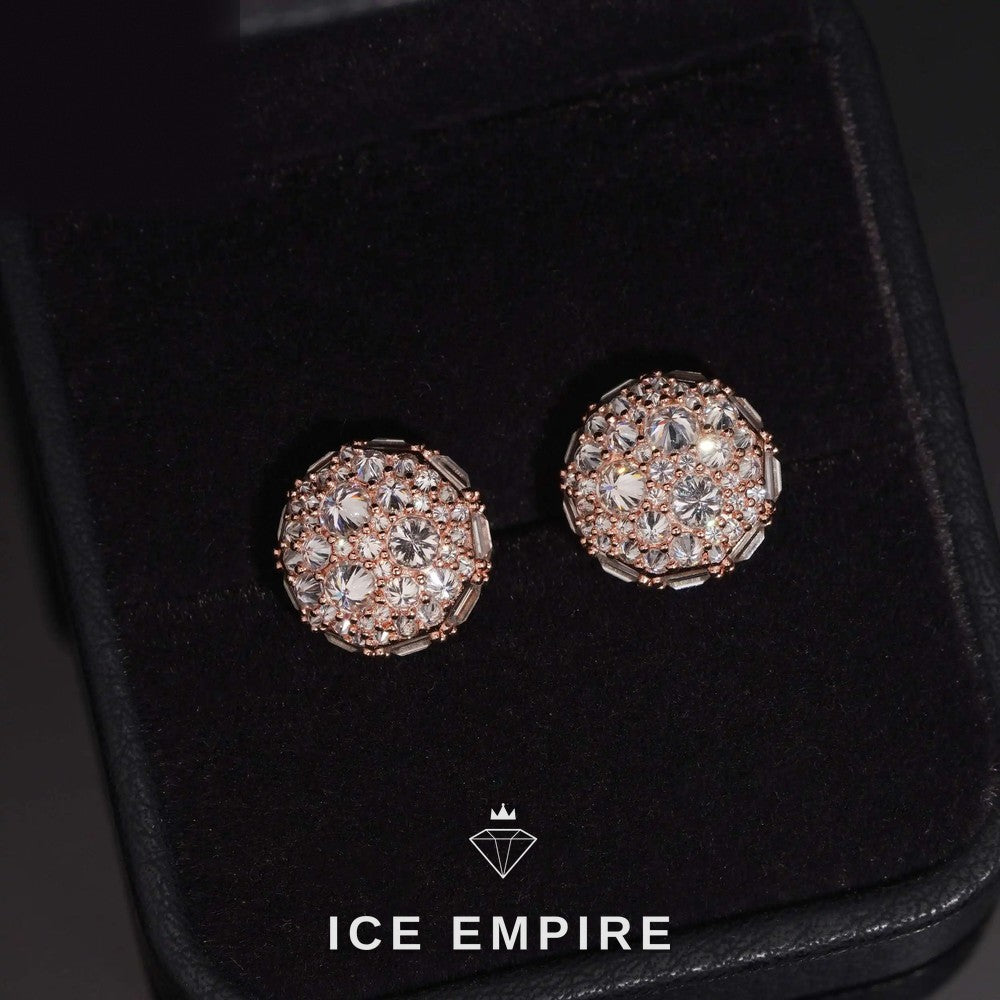 Iced Out Gold Plated Moissanite Earrings