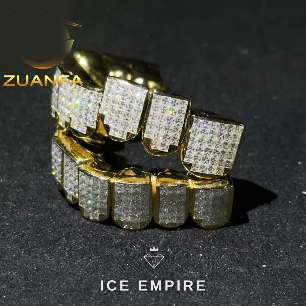 Iced Out 925 Silver Moissanite Grillz