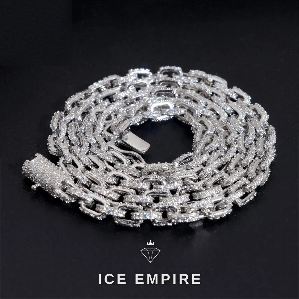 Iced Out Rose Gold Plated Moissanite Cuban Chain