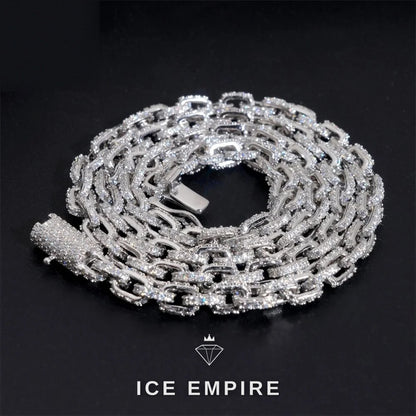Iced Out Rose Gold Plated Moissanite Cuban Chain