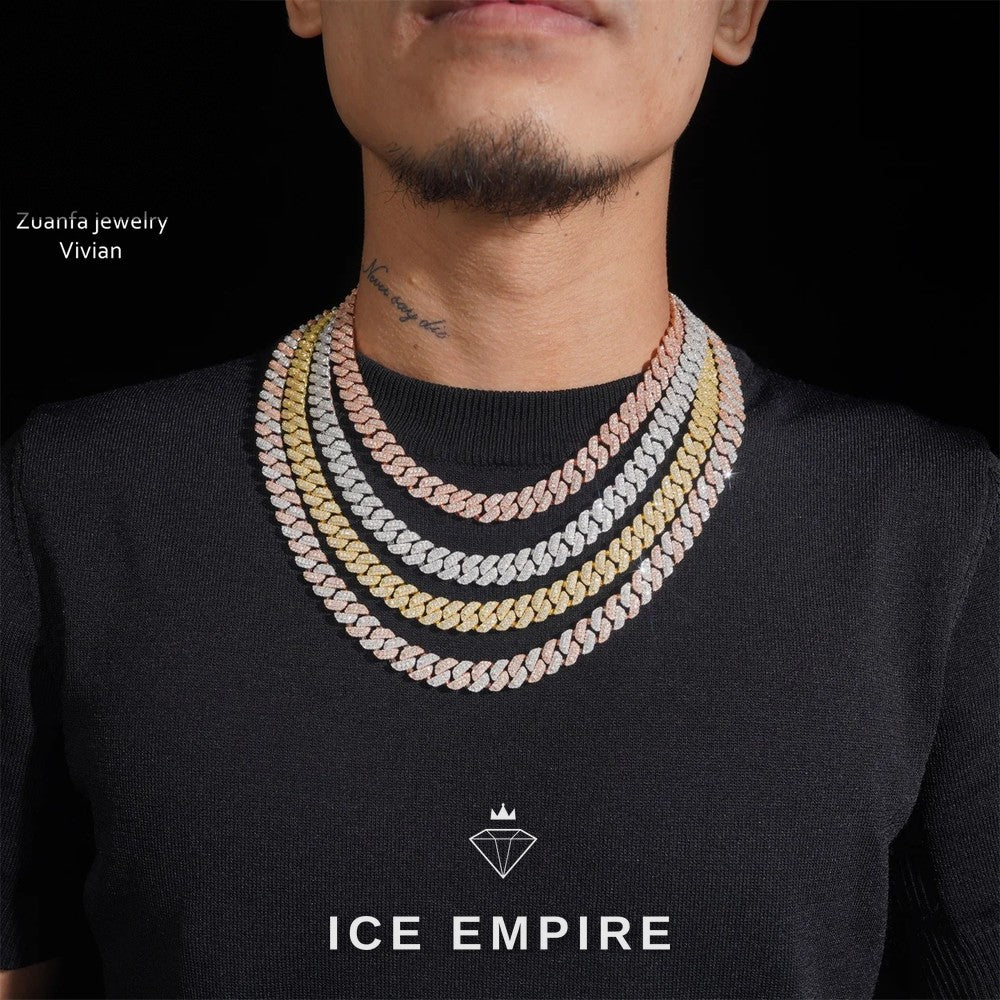 Iced Out Gold Plated Moissanite Cuban Chain