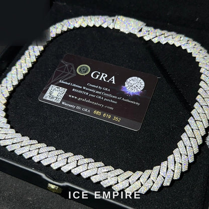 Iced Out Rose Gold Plated Moissanite Cuban Chain