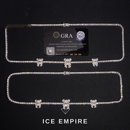 Iced Out Rose Gold Plated Moissanite Cuban Chain