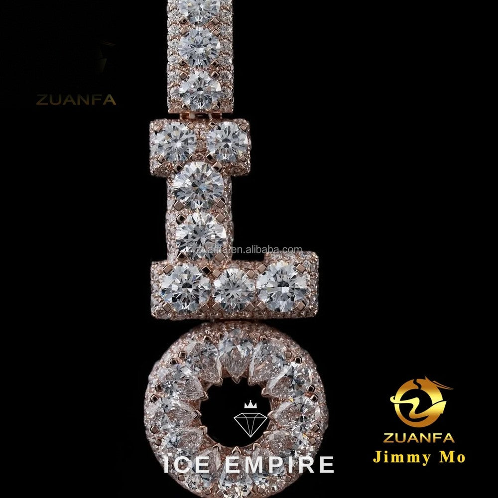 Iced Out 925 Silver Moissanite Pendant