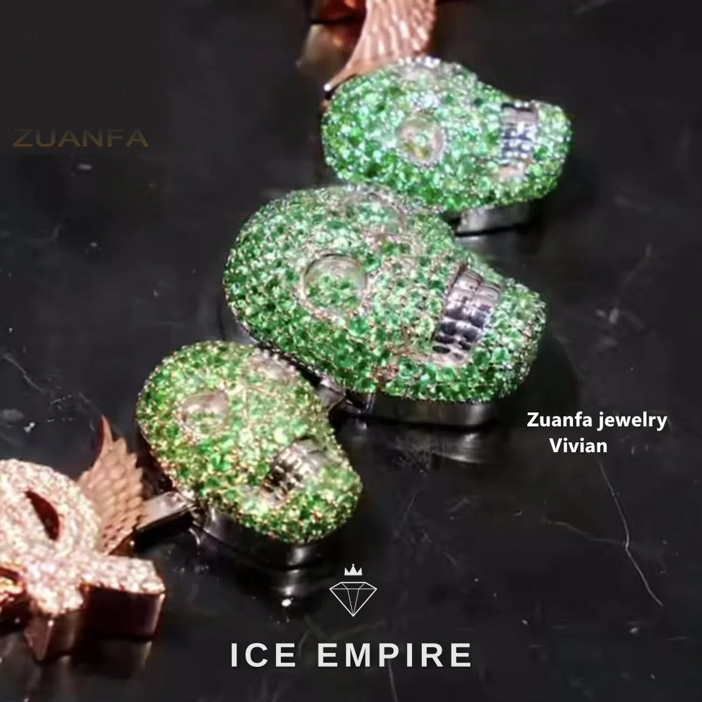 Iced Out Rose Gold Plated Moissanite Pendant