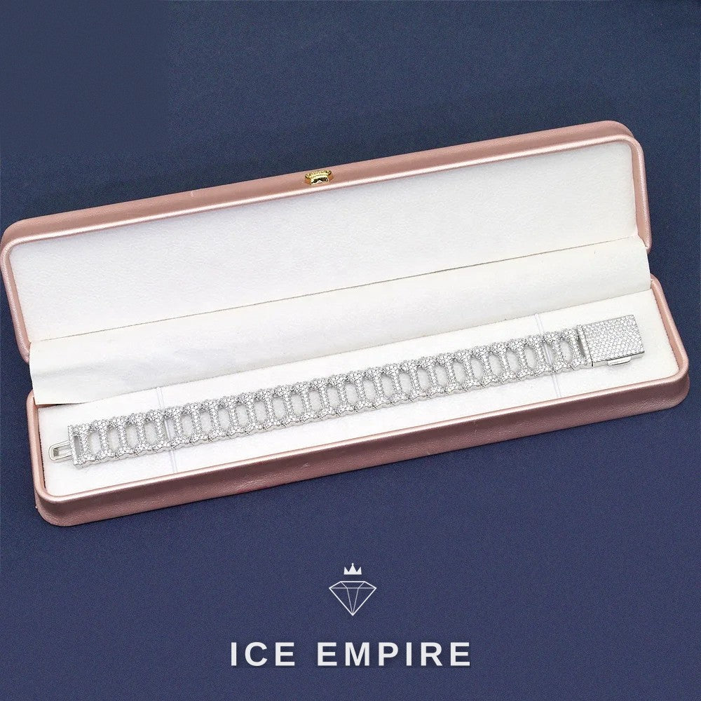 Iced Out Rose Gold Plated Moissanite Cuban Chain