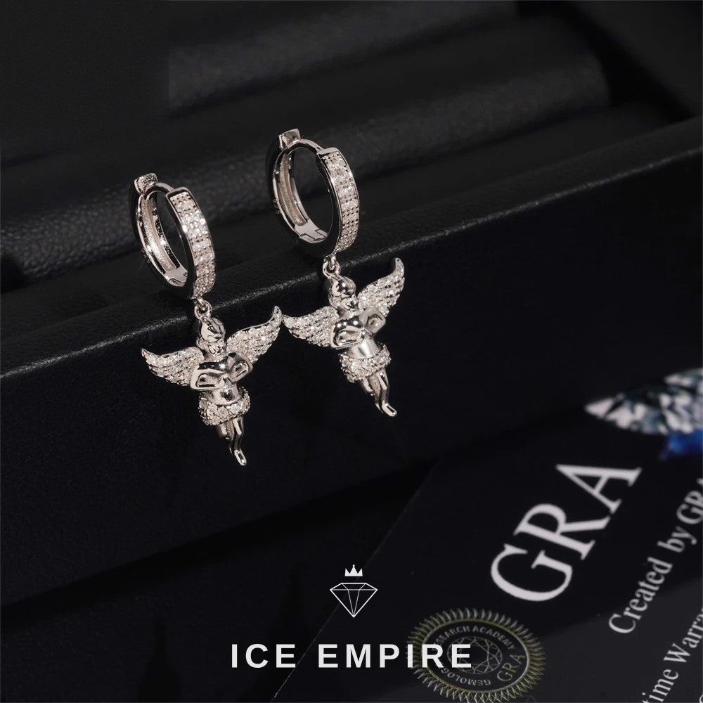 Iced Out 925 Silver Moissanite Earrings