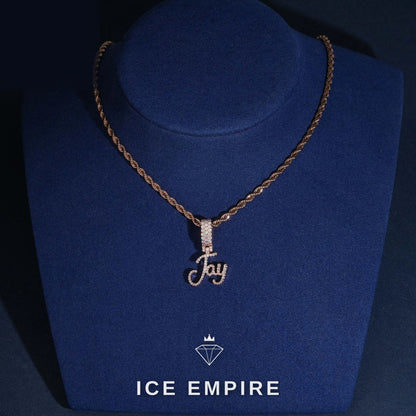 Iced Out Rose Gold Plated Moissanite Pendant