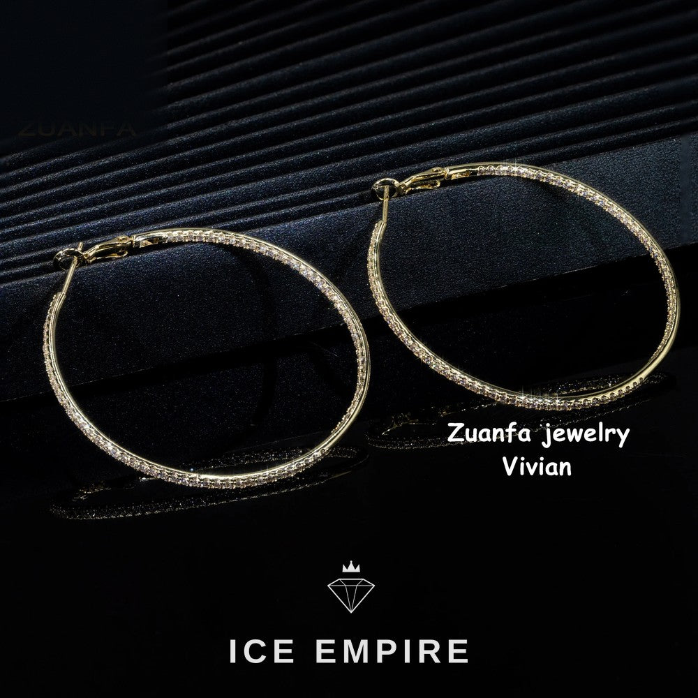 Iced Out 925 Silver Moissanite Earrings
