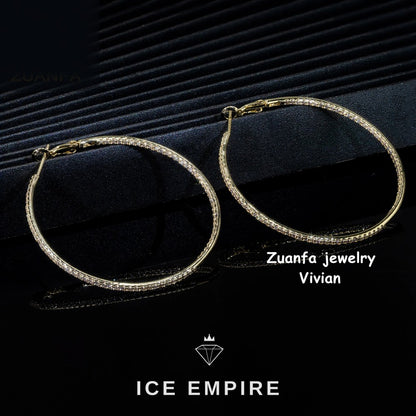 Iced Out 925 Silver Moissanite Earrings