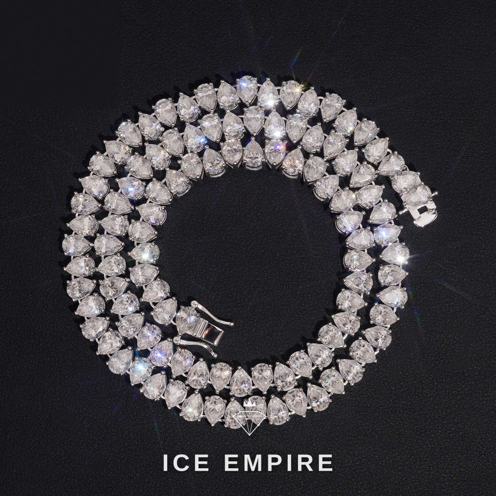 Iced Out Rose Gold Plated Moissanite Cuban Chain