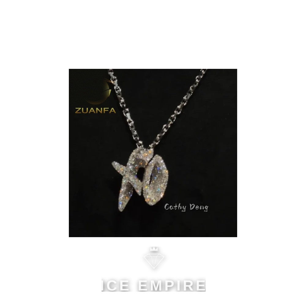 Iced Out Baguette Rose Gold Plated Moissanite Cuban Chain