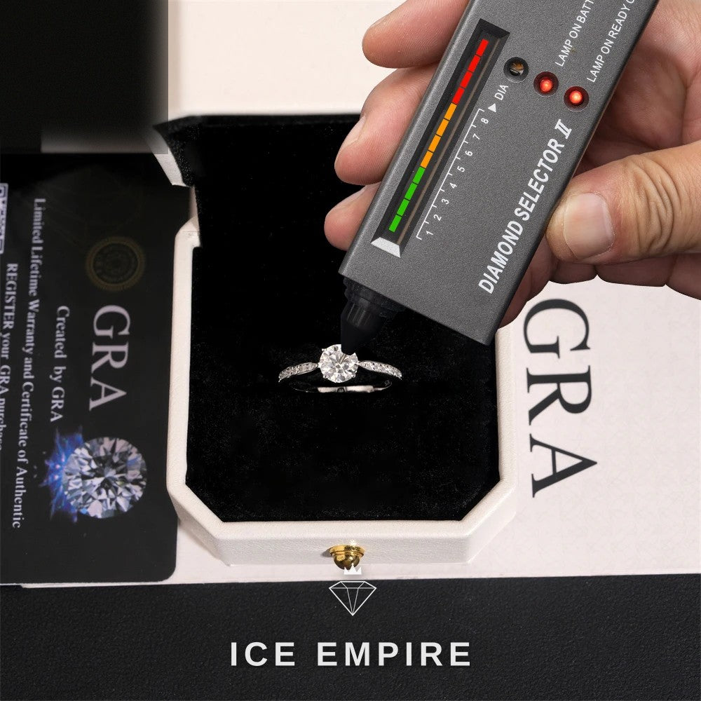 Iced Out Rose Gold Plated Moissanite Ring