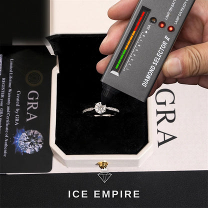 Iced Out Rose Gold Plated Moissanite Ring