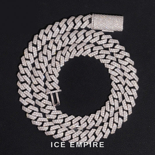 Iced Out Rose Gold Plated Moissanite Cuban Chain