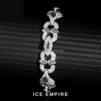 Iced Out 925 Silver Moissanite Cuban Chain