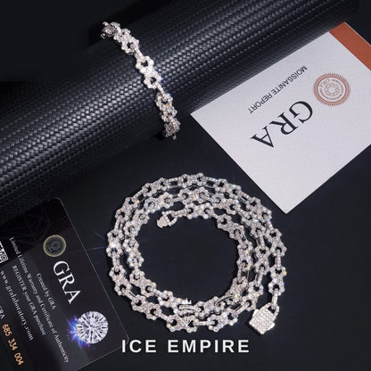 Iced Out Rose Gold Plated Moissanite Cuban Chain