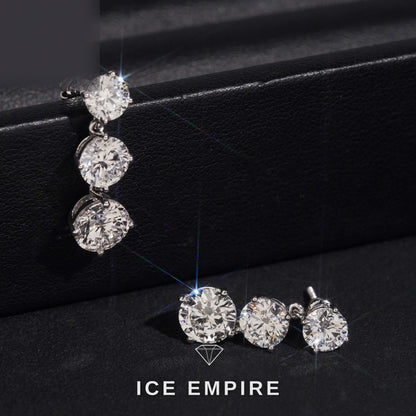 Iced Out 10K Gold Lab Grown Diamond Earrings