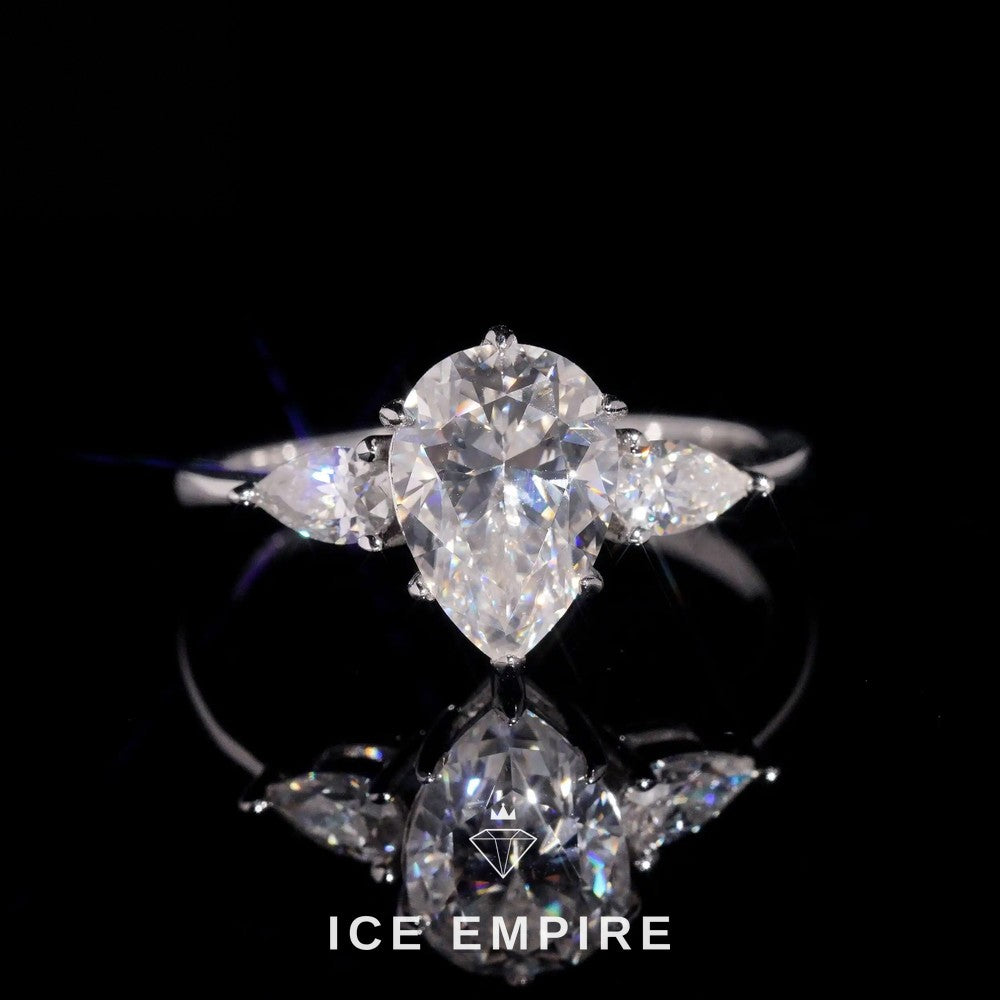 Iced Out Rose Gold Plated Moissanite Wedding Band