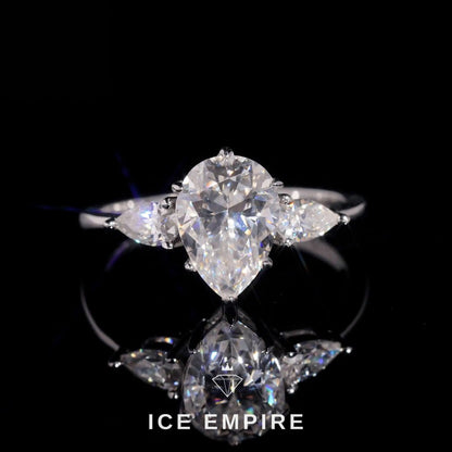 Iced Out Rose Gold Plated Moissanite Wedding Band