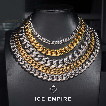 Iced Out Gold Plated Moissanite Cuban Chain
