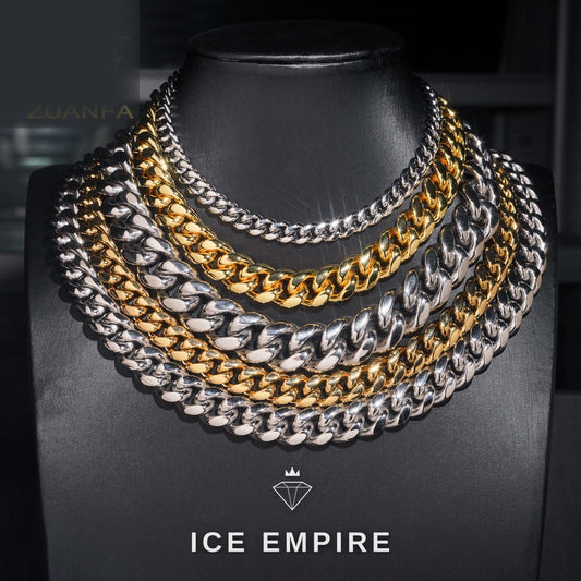 Iced Out Gold Plated Moissanite Cuban Chain