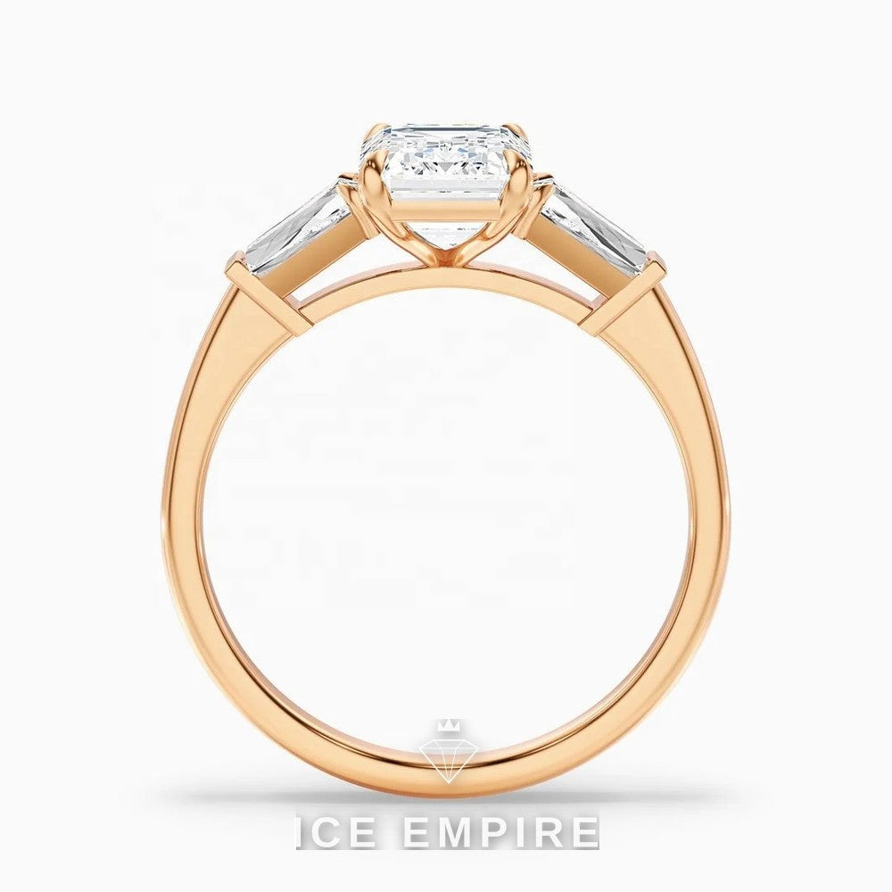 Iced Out 14K Gold Lab Grown Diamond Engagement Ring