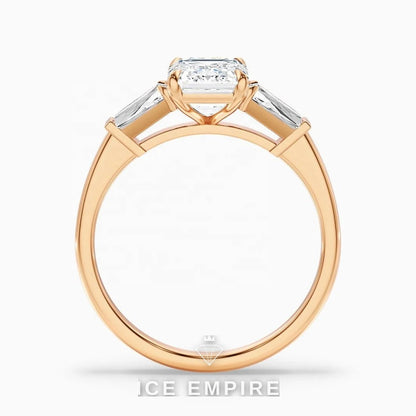 Iced Out 14K Gold Lab Grown Diamond Engagement Ring
