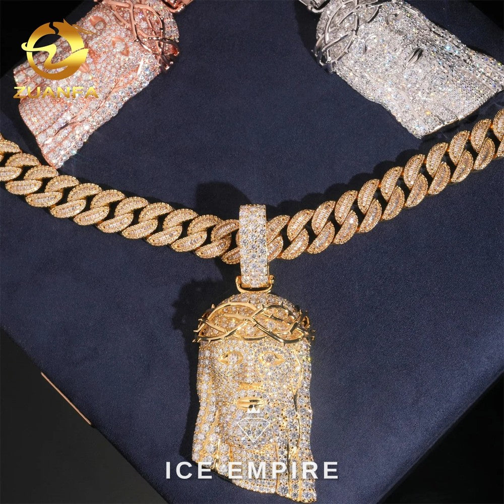 Iced Out 925 Silver Moissanite Pendant