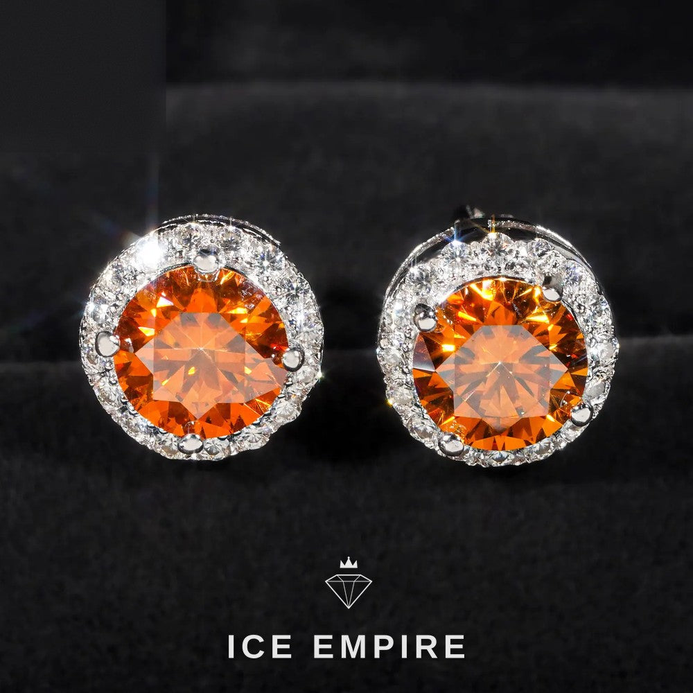 Iced Out 925 Silver Moissanite Stud Earrings