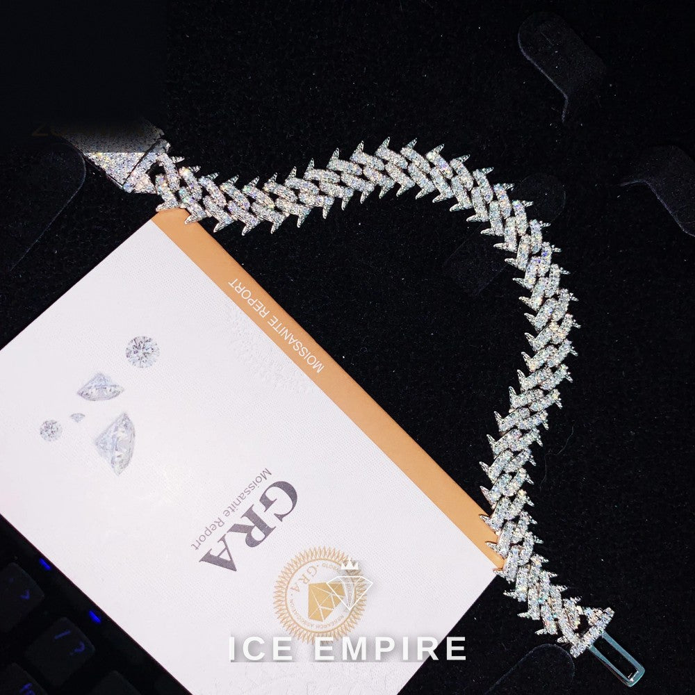 Iced Out Rose Gold Plated Moissanite Cuban Chain