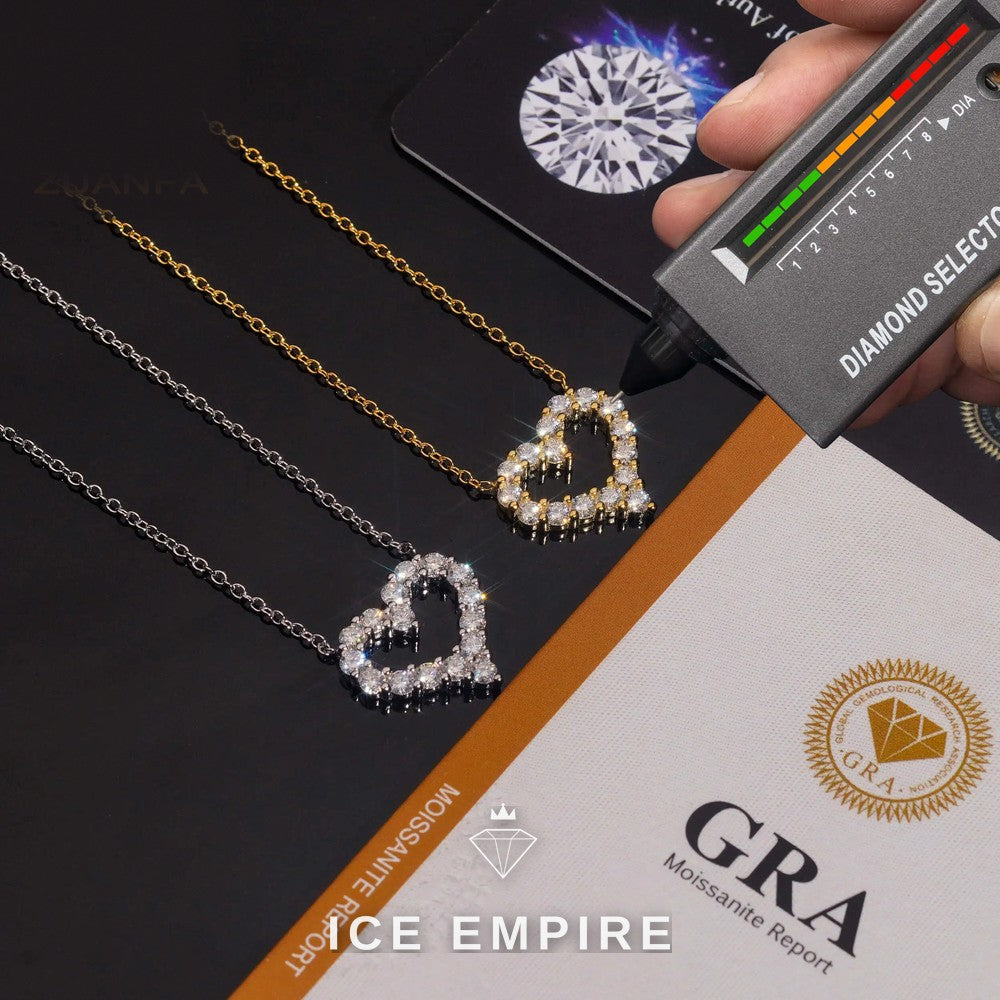 Iced Out Heart Gold Plated Pendant