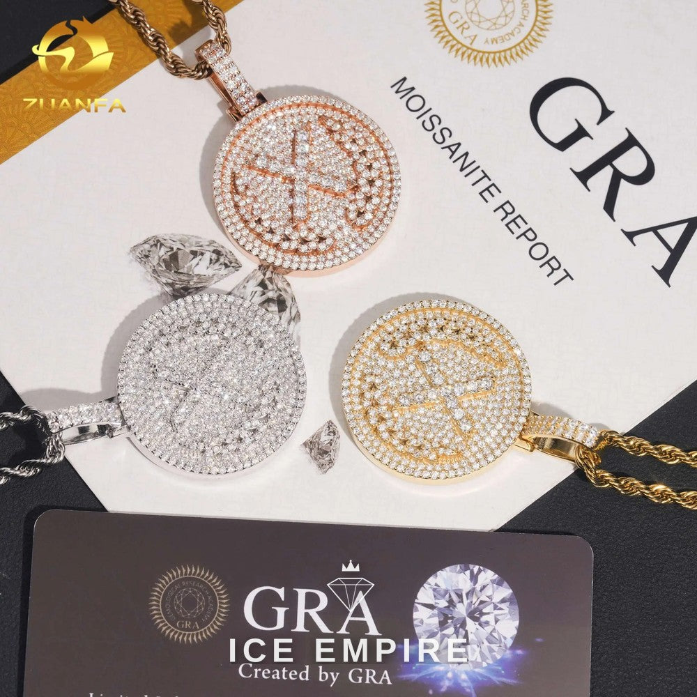 Iced Out Rose Gold Plated Moissanite Pendant