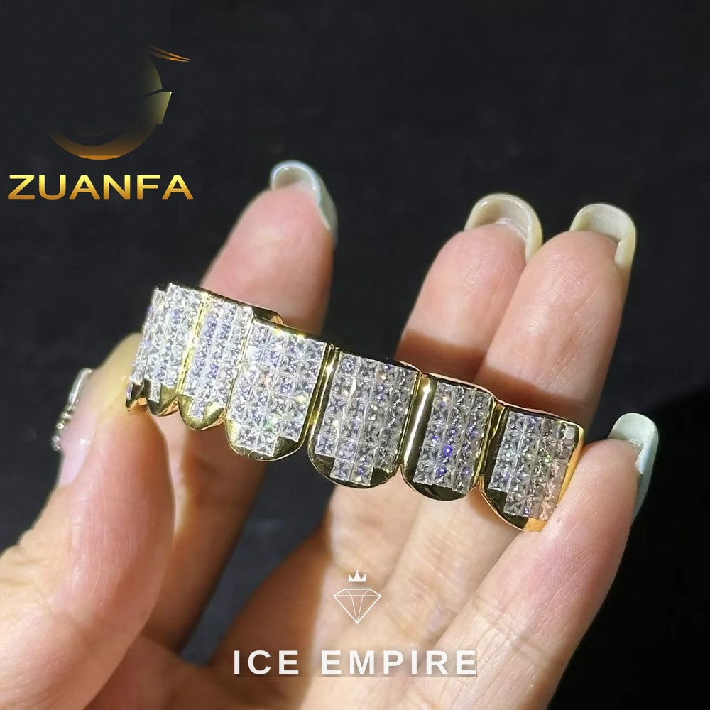 Iced Out 925 Silver Moissanite Grillz