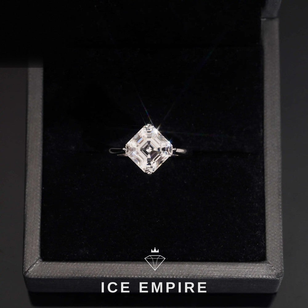 Iced Out Gold Plated Moissanite Wedding Band