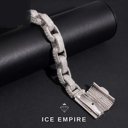 Iced Out Gold Plated Moissanite Cuban Chain