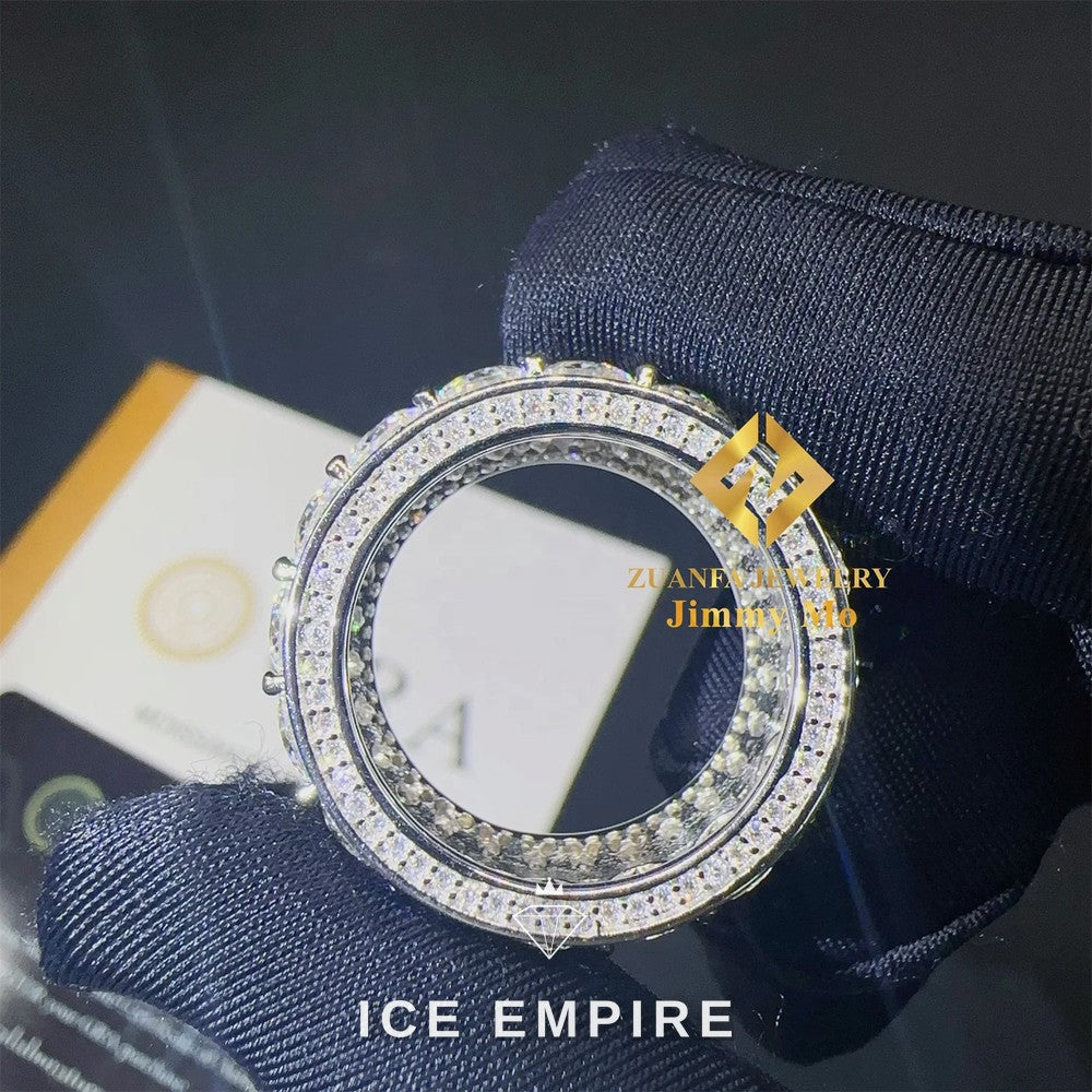 Iced Out 925 Silver Moissanite Ring
